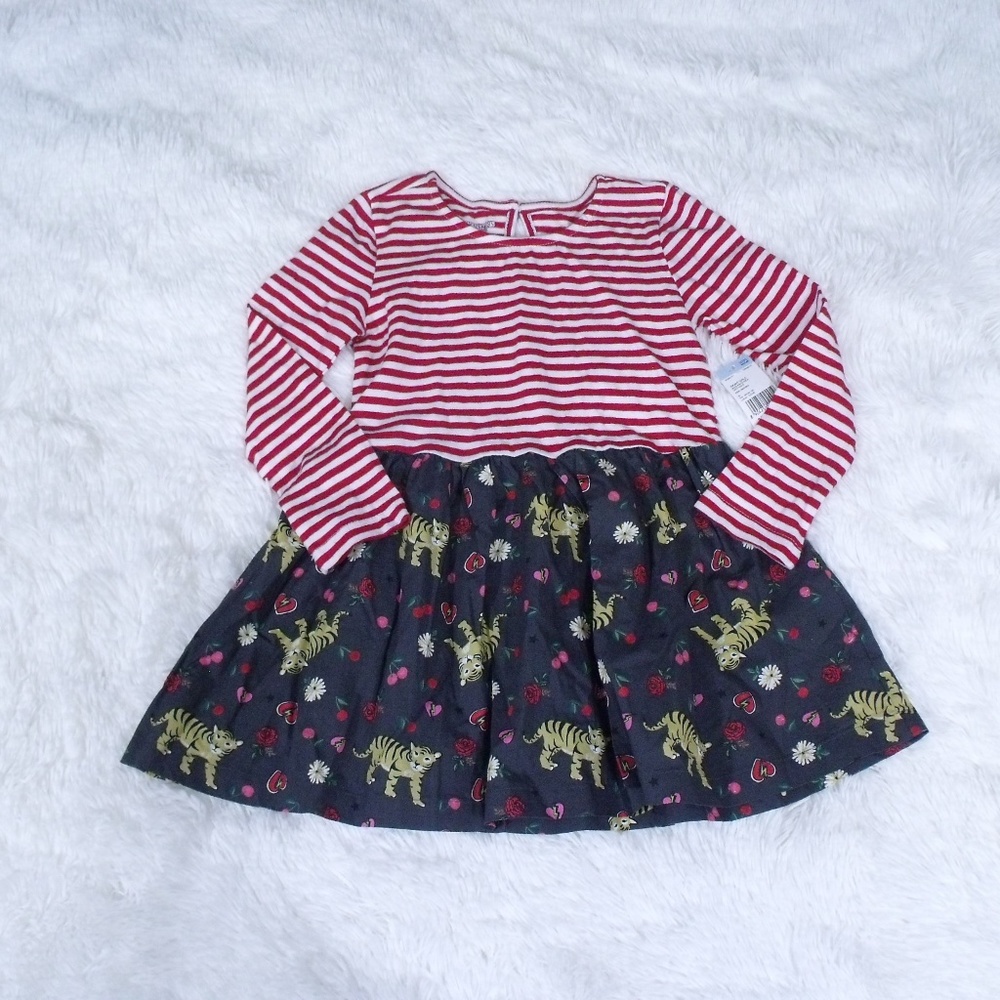 Toughkins Striped Tigers Skater Dress